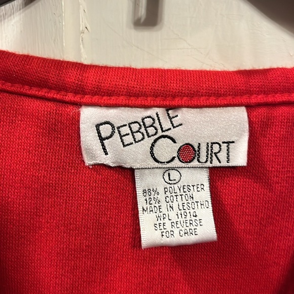 EUC Pebble Court full zip navy & red vest, faux pockets size L - Picture 4 of 6